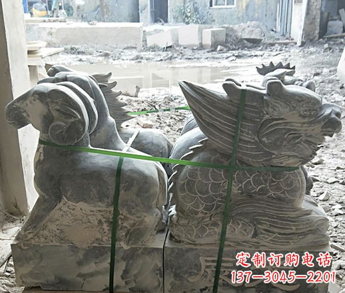 山西12生肖公园动物石雕