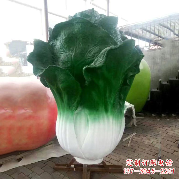 山西绿色白菜雕塑,传递健康生活的美好