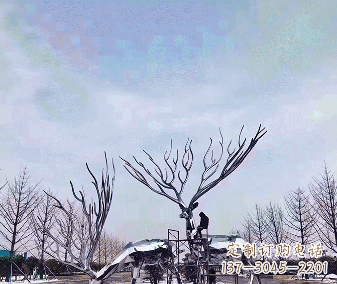 山西鹿群立体雕塑