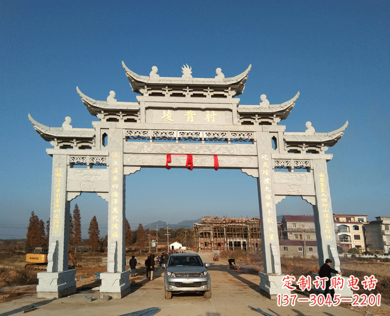 山西全国著名景点石雕牌坊