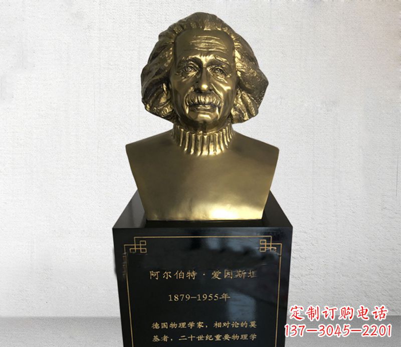 山西爱因斯坦胸像铜雕