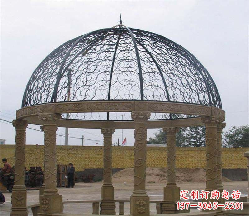 山西八角凉亭大理石雕塑