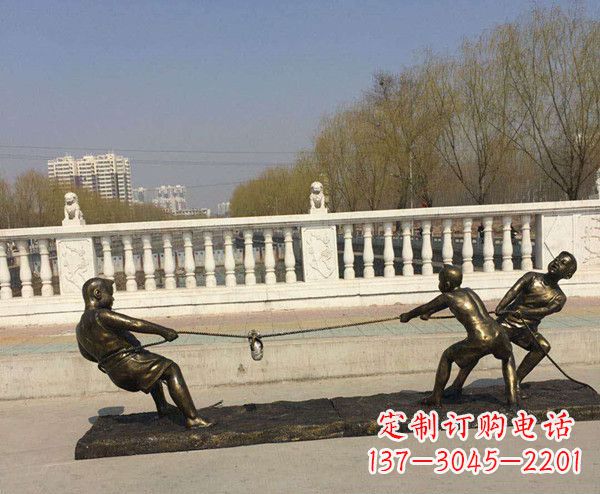 山西拔河儿童雕塑