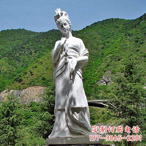 山西褒姒汉白玉石雕像-中国古代(西周时期)美女雕塑
