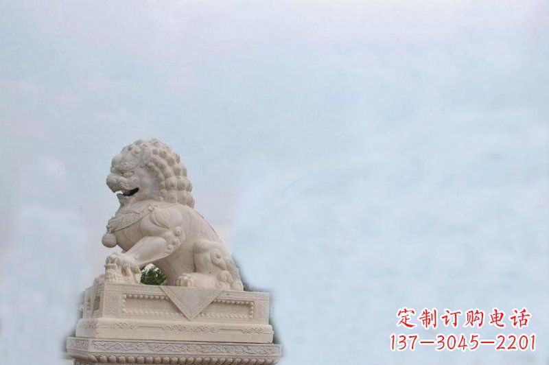 山西北京狮石精美狮子雕塑