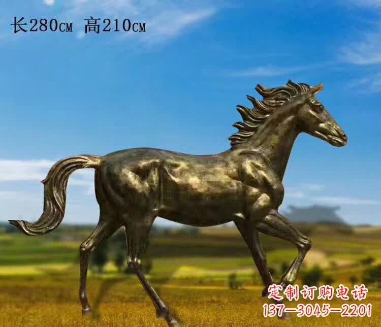 山西奔马铜雕 (3)