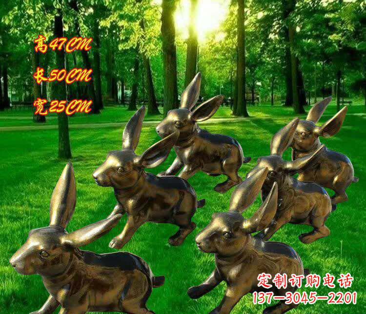山西奔跑的兔子雕塑
