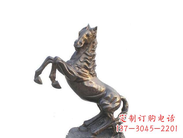 山西奔腾的马玻璃钢仿铜动物雕塑