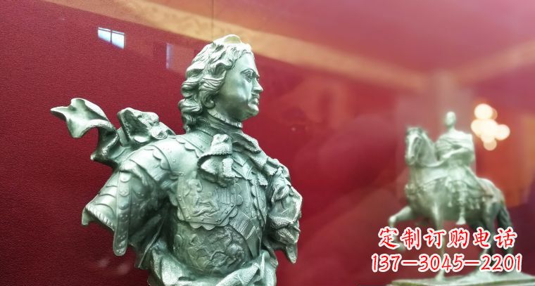 山西彼得大帝半身像古代西方名人铜雕