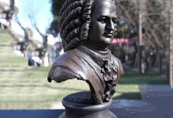 山西巴赫头像铜雕德古巴洛克时期作曲家胸像雕刻