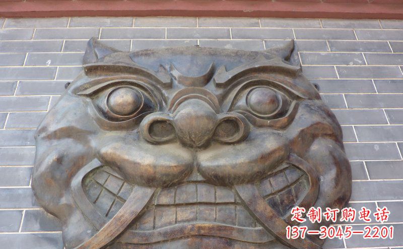 山西狴犴古代神兽铜浮雕