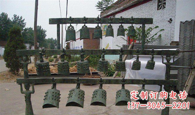 山西编钟古铜雕仿古精美音乐器