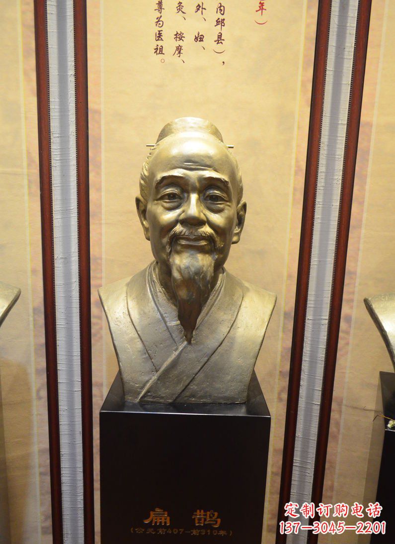 山西扁鹊医学家铜雕
