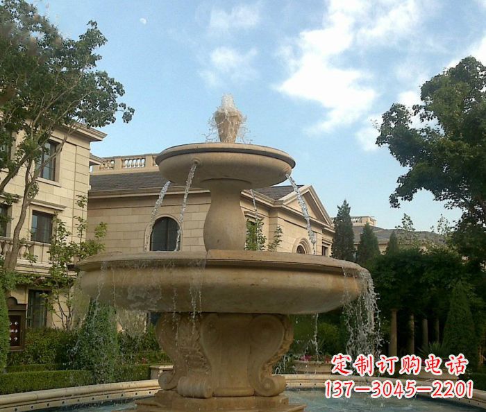山西别墅景观大理石喷泉雕塑