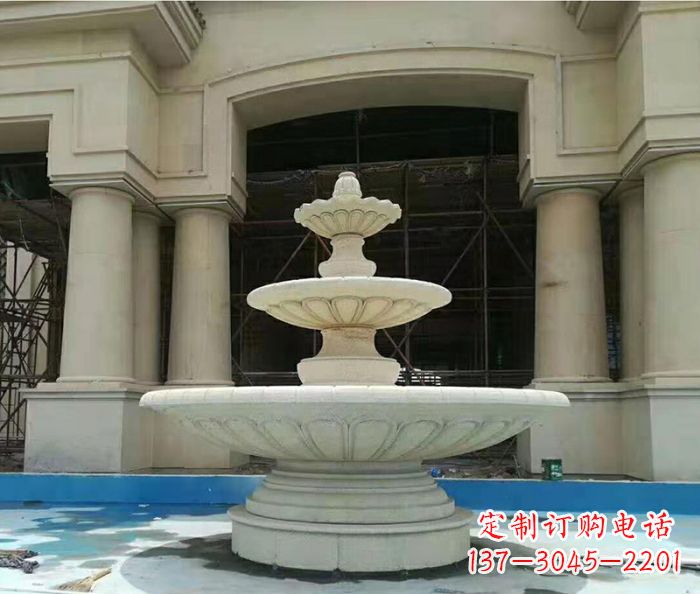 山西别墅景观多层喷泉石雕 (3)
