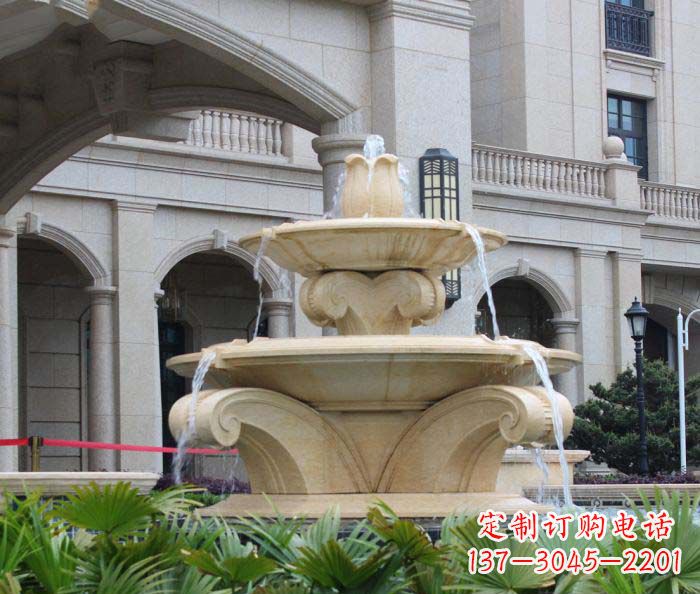 山西别墅景观欧式喷泉石雕_1