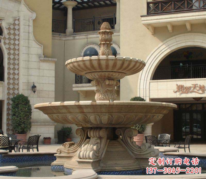 山西别墅景观石雕大型喷泉雕塑 (2)