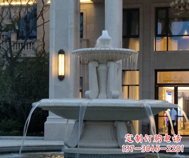山西别墅景观小区喷泉石雕