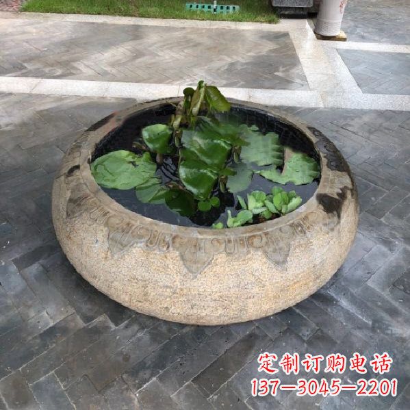 山西经典古典仿古石雕鱼缸