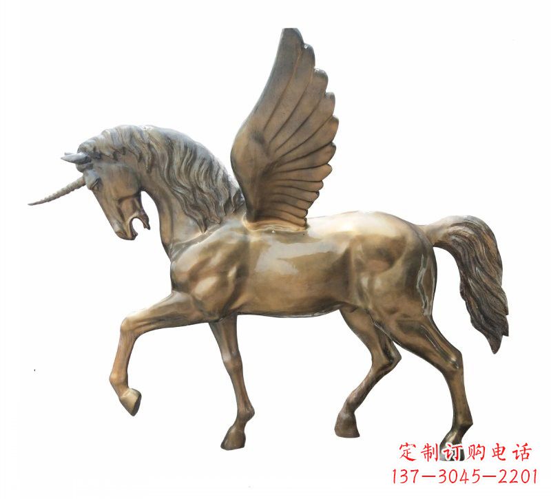 山西玻璃钢独角兽飞马雕塑