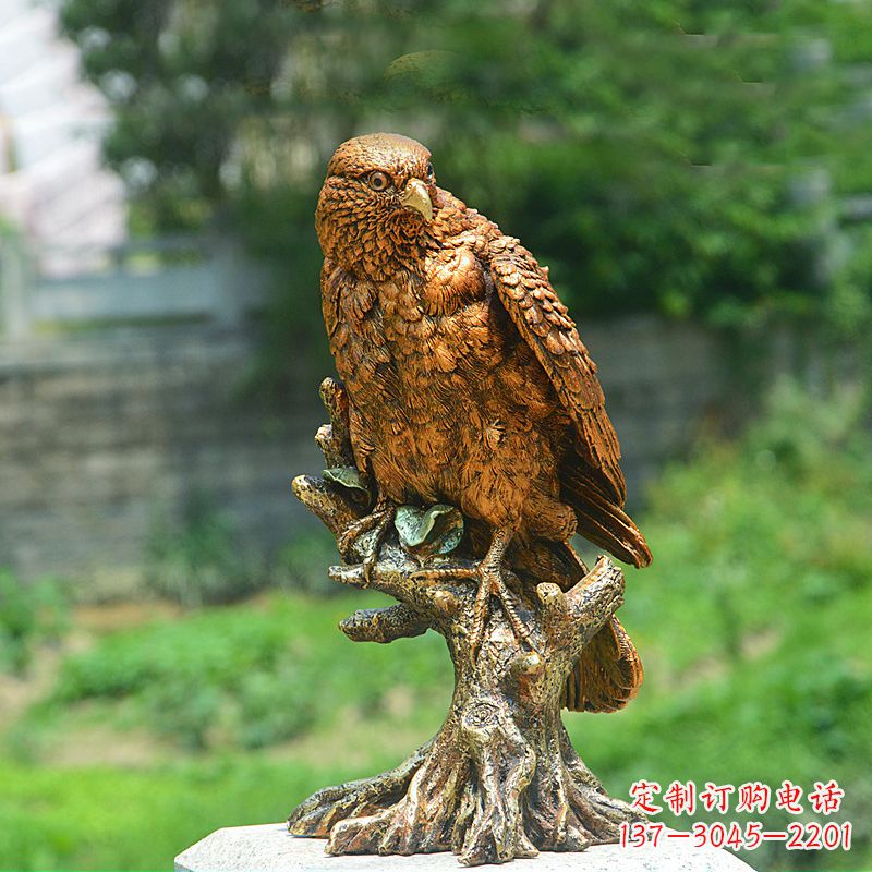 山西玻璃钢仿铜老鹰雕塑