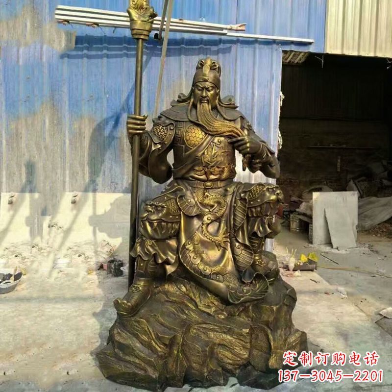 山西玻璃钢制作的关羽雕塑