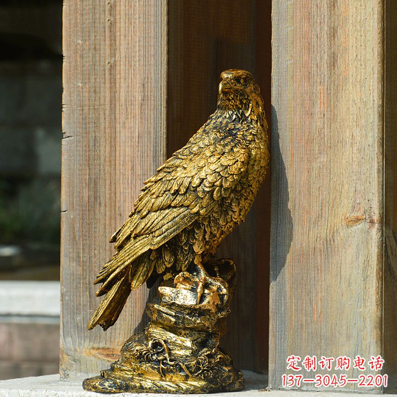 山西玻璃钢仿铜老鹰雕塑