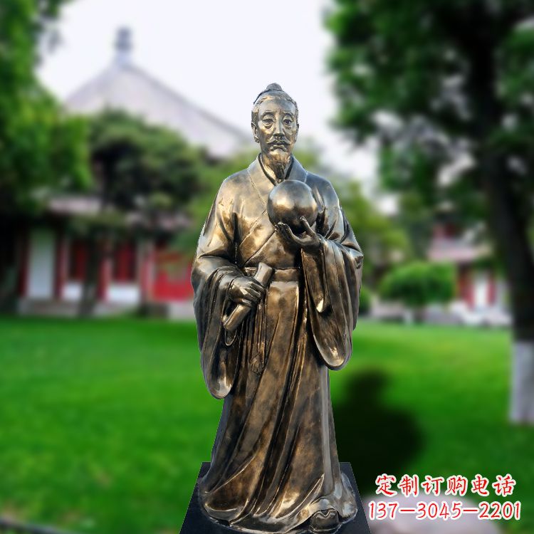山西玻璃钢仿铜雕塑——纪念东汉时期著名天文学家张衡