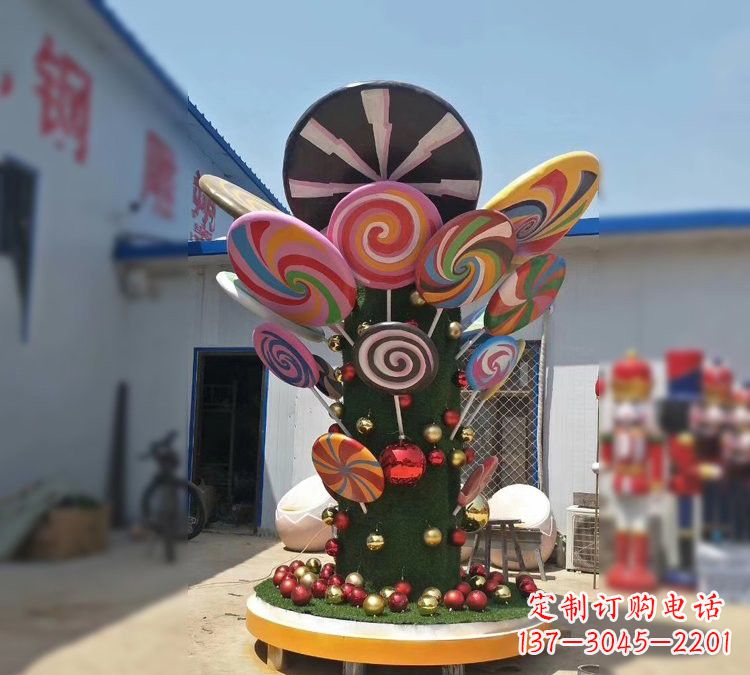 山西玻璃钢制作的棒棒糖雕塑