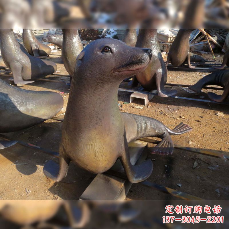 山西玻璃钢海豹雕塑——精美的艺术品