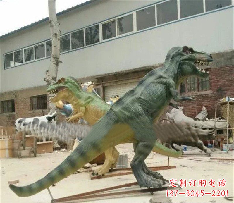 山西玻璃钢仿真恐龙公园动物雕塑