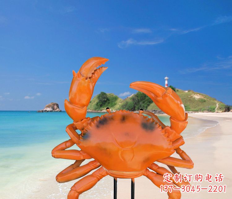 山西玻璃钢螃蟹雕塑