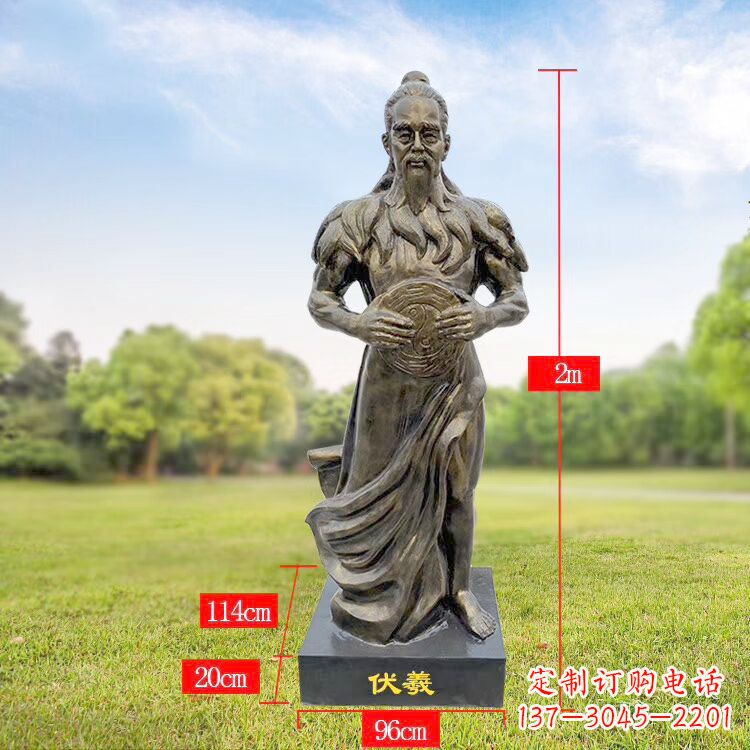 山西伏羲玻璃钢雕塑传承中华文化的精神家园