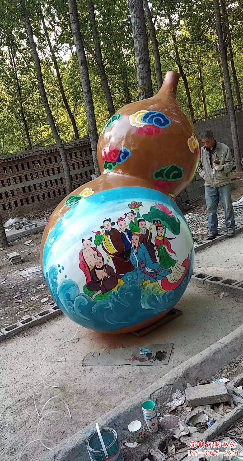 山西玻璃钢葫芦雕塑一种全新的艺术形式