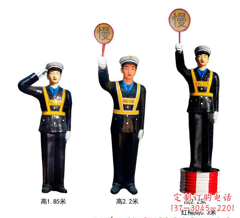 山西玻璃钢警察雕塑 (2)