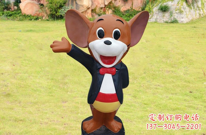 山西玻璃钢卡通老鼠杰瑞雕塑
