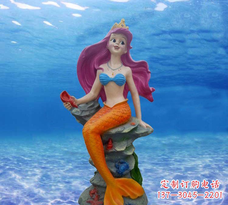 山西玻璃钢卡通美人鱼