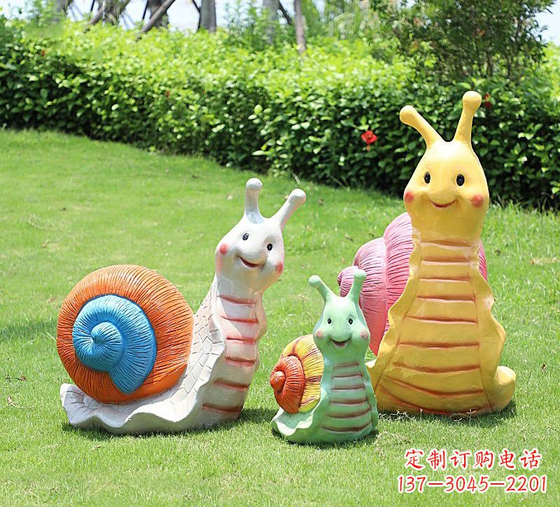山西玻璃钢蜗牛雕塑精美艺术品
