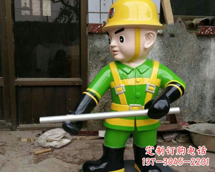 山西玻璃钢消防员雕塑——让爱与勇气永恒