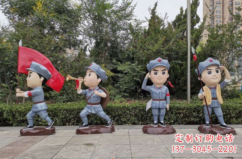 山西红军雕塑象征着中国革命的精神
