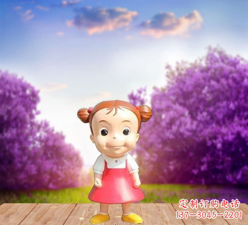 山西玻璃钢卡通小女孩雕塑