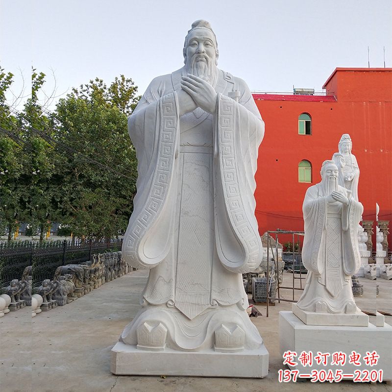 山西玻璃钢制作的孔子雕塑