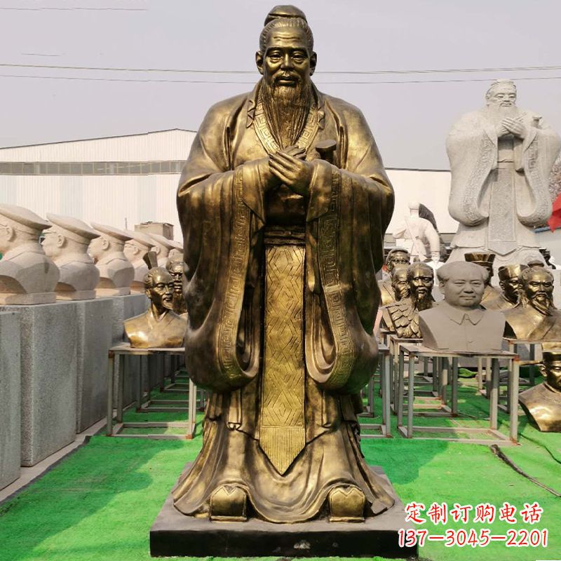 山西玻璃钢孔子雕塑