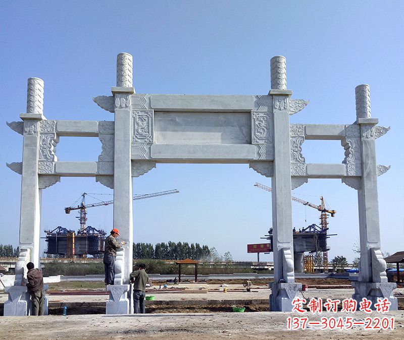 山西玻璃钢牌坊雕塑美丽的艺术与历史结合