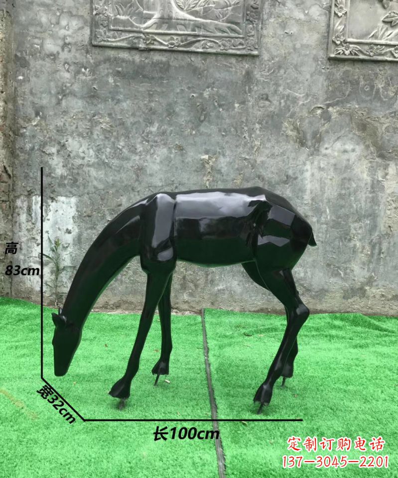山西玻璃钢制作的鹿雕塑