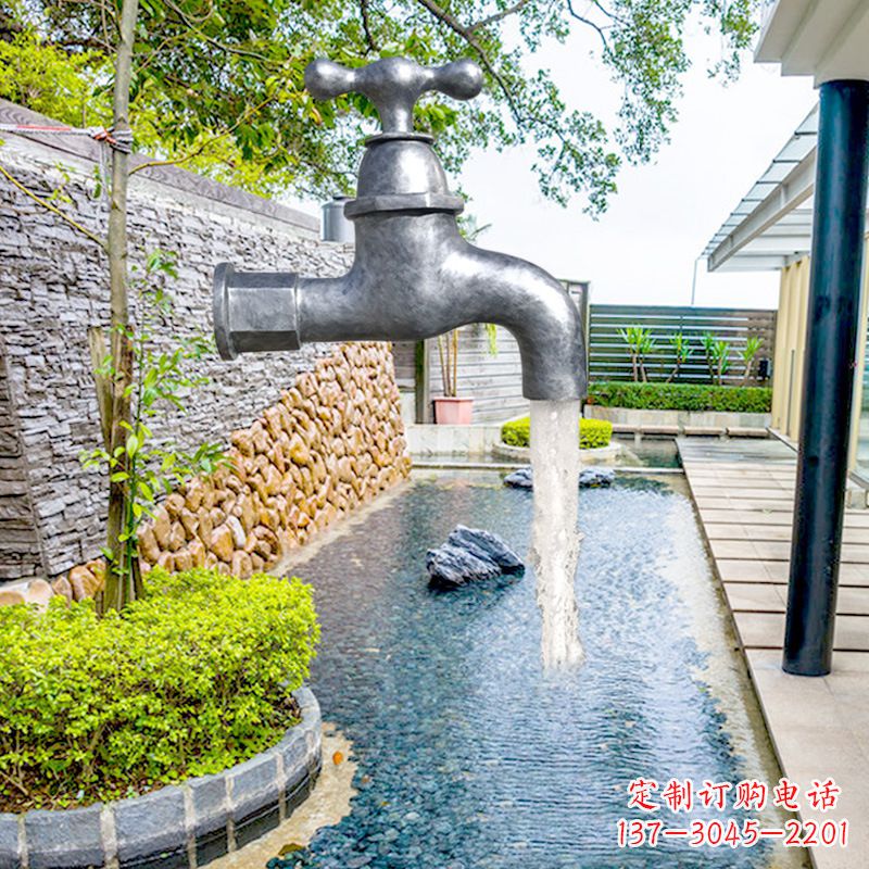 山西玻璃钢水龙头喷泉雕塑精美绝伦