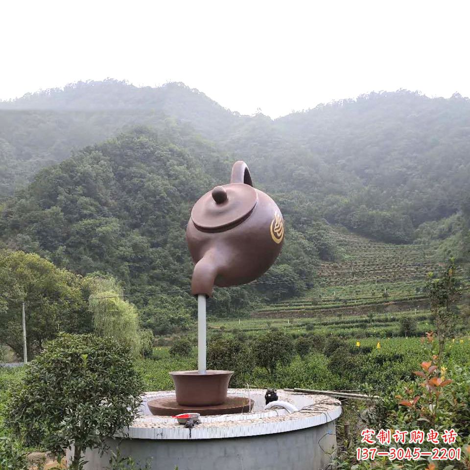 山西玻璃钢天壶喷泉精致而神奇的雕塑