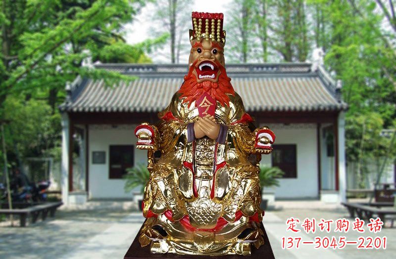 山西玻璃钢制作的金龙王雕塑