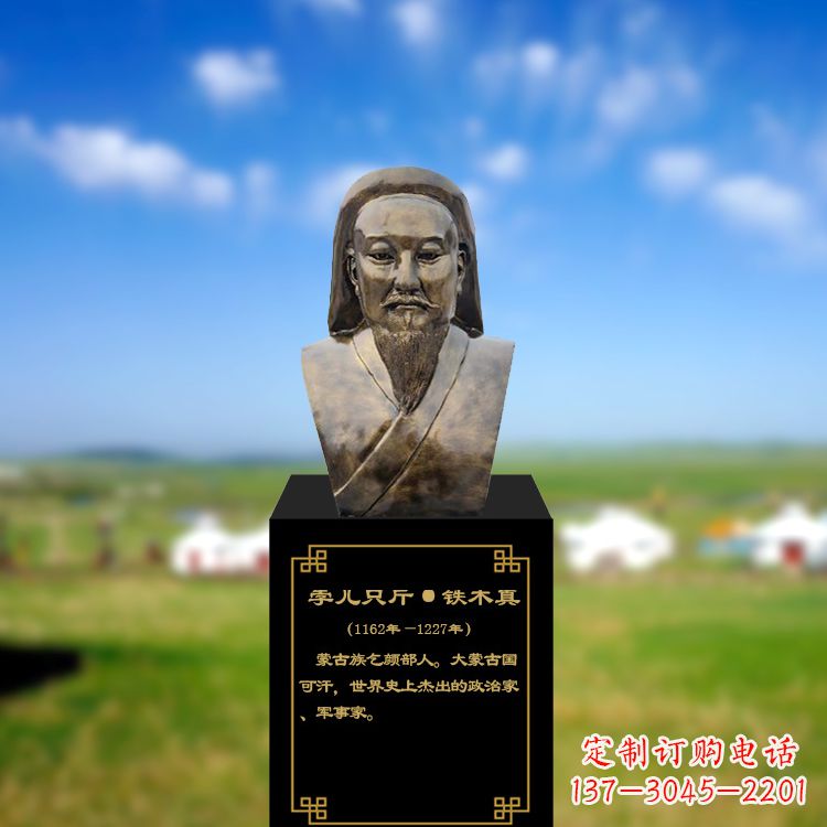 山西成吉思汗雕塑传承蒙古族文化的象征