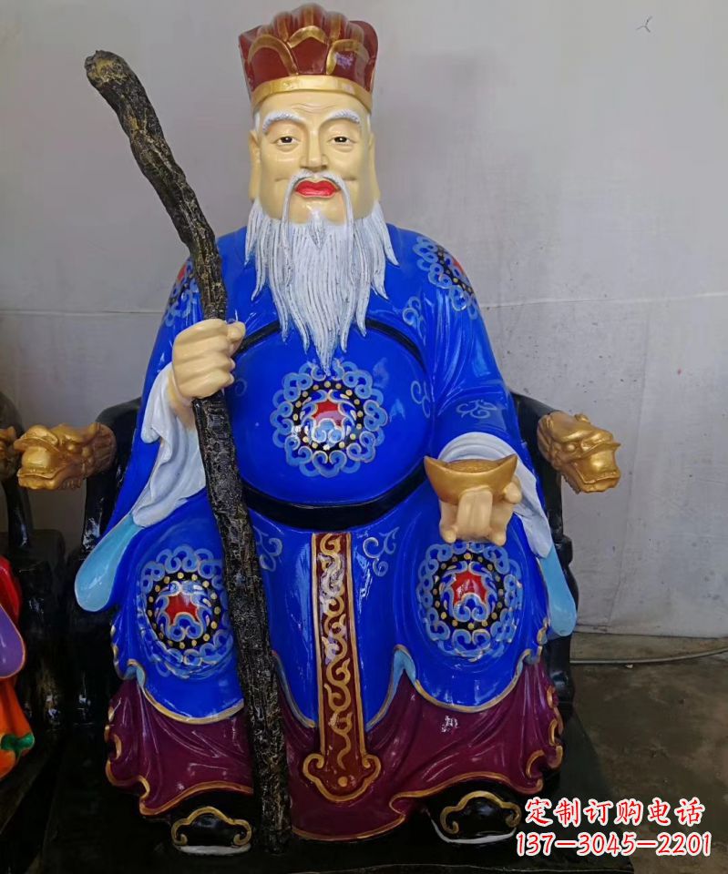 山西玻璃钢土地公土地婆神像